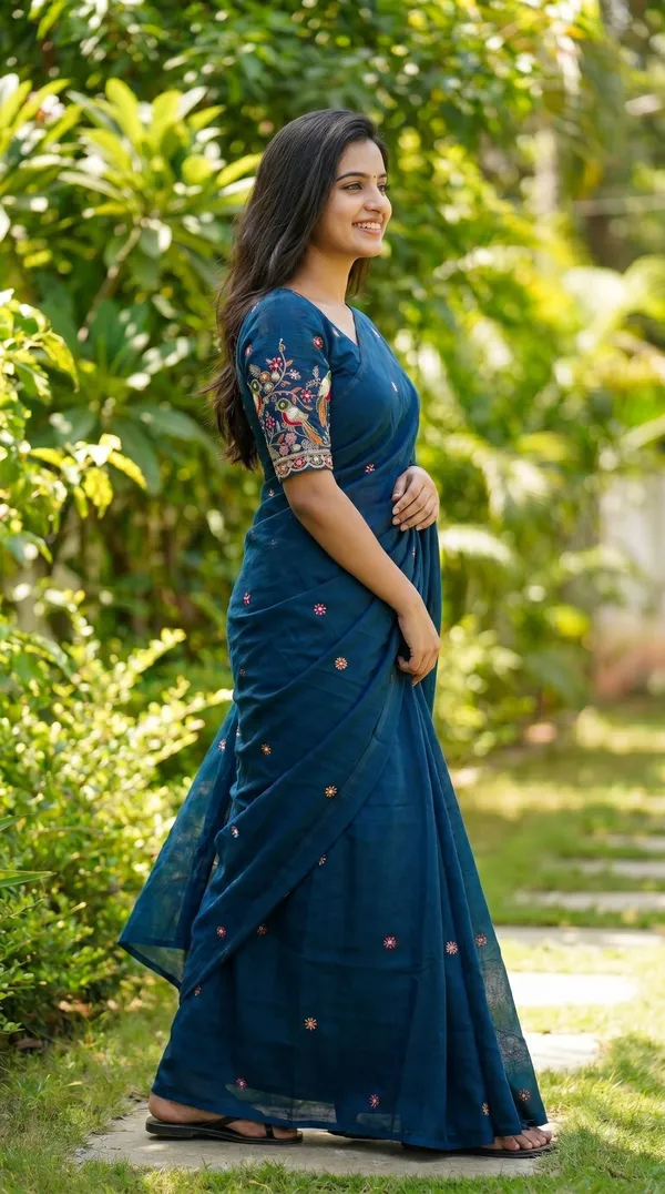 Blue_Black_Rangoli_Premium_Saree_For_Women