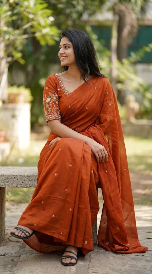 Orange_Black_Rangoli_Premium_Saree_For_Women