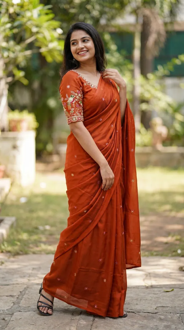Orange_Black_Rangoli_Premium_Saree_For_Women