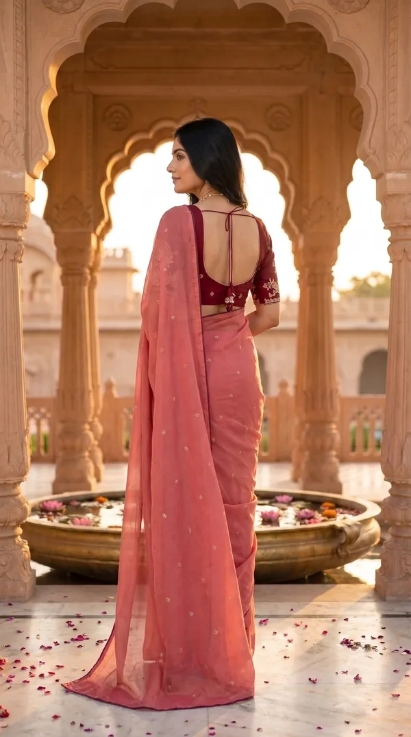 Orange_Chinon_Premium_Saree_For_Women