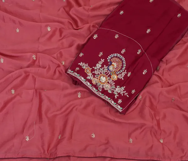 Orange_Chinon_Premium_Saree_For_Women