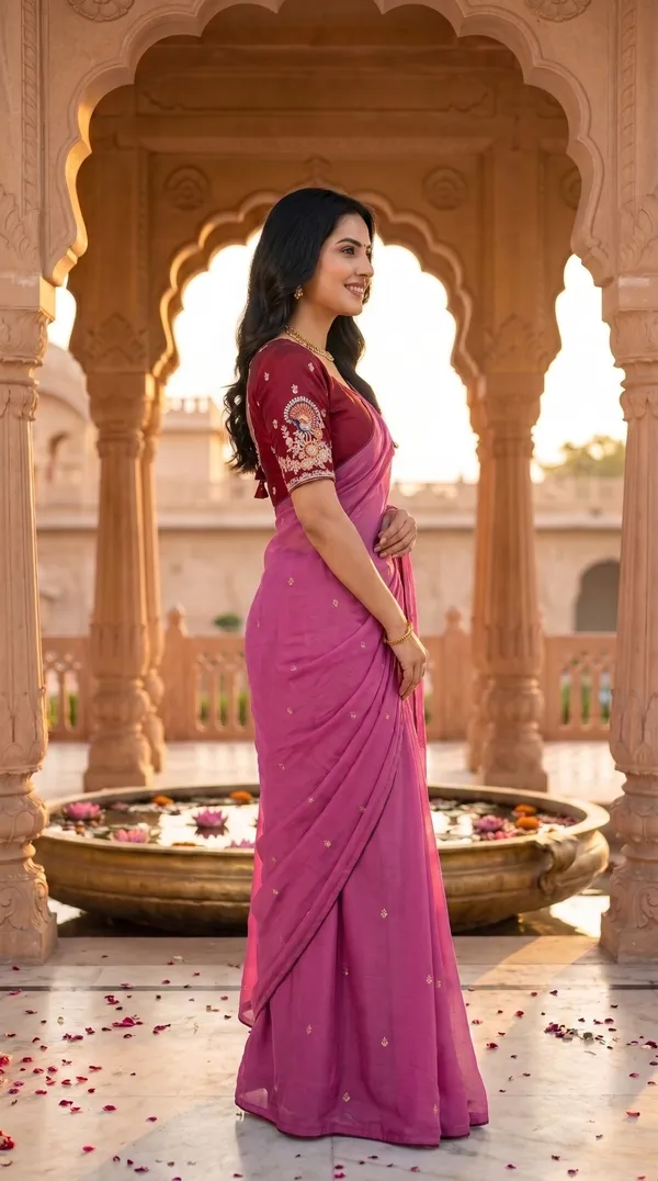 Pink_Chinon_Premium_Saree_For_Women