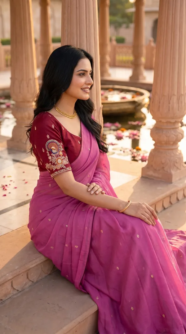 Pink_Chinon_Premium_Saree_For_Women