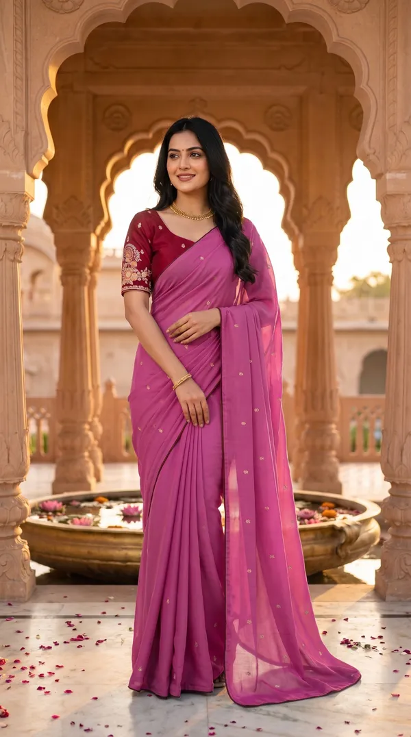 Pink_Chinon_Premium_Saree_For_Women