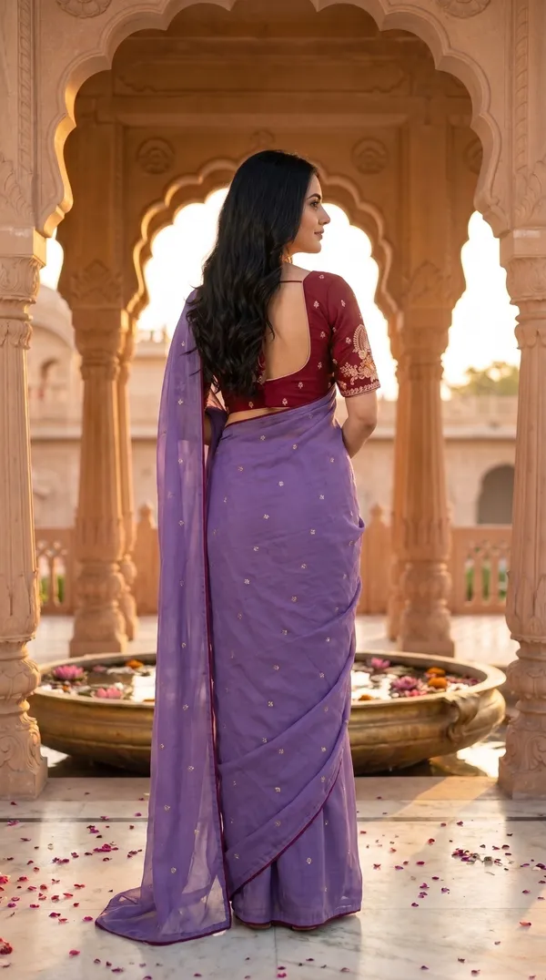 Purple_Chinon_Premium_Saree_For_Women