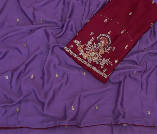 Purple_Chinon_Premium_Saree_For_Women