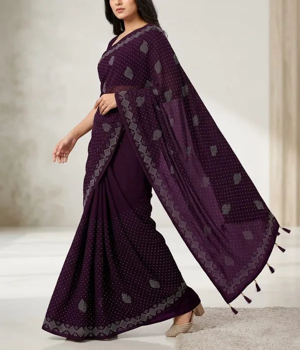Deep_Purple_Vichitra_Premium_Saree_For_Women