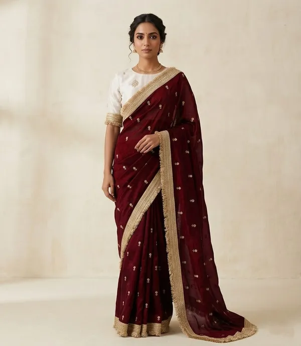 Maroon_Fandy_Satin_Premium_Saree_For_Women