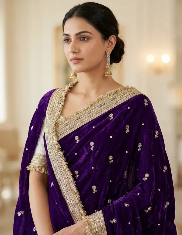 Purple_Fandy_Satin_Premium_Saree_For_Women
