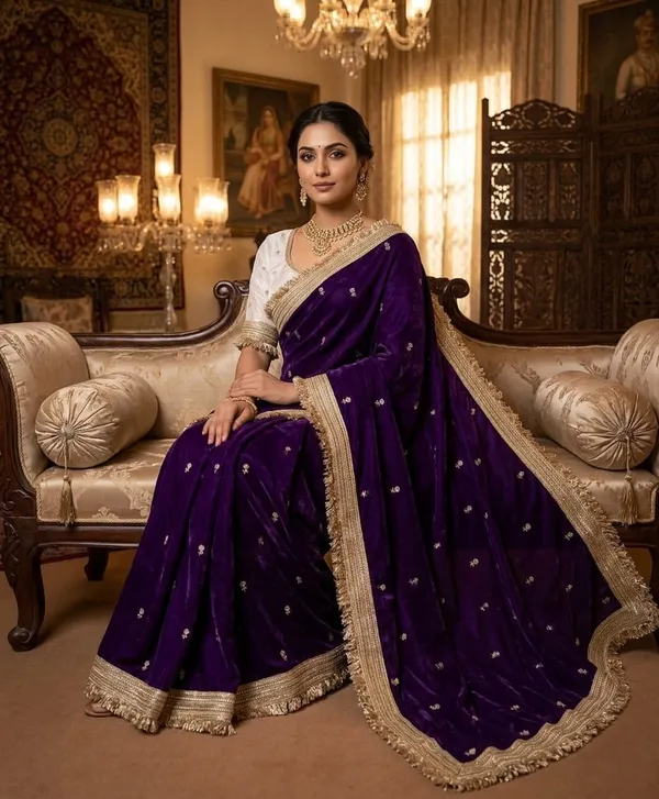 Purple_Fandy_Satin_Premium_Saree_For_Women