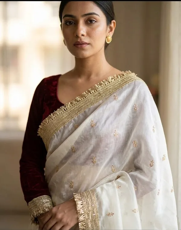 White_Fandy_Satin_Premium_Saree_For_Women