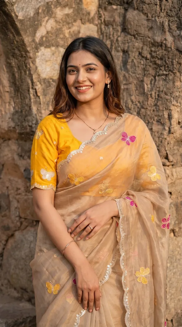 Beige_Fandy_Chiffon_Satin_Premium_Saree_For_Women