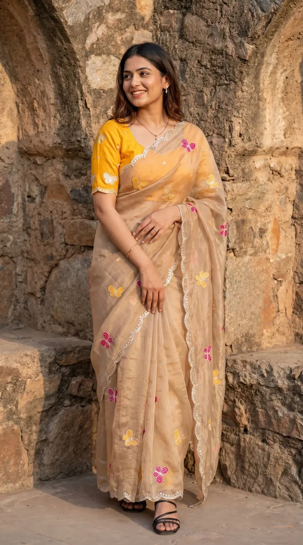 Beige_Fandy_Chiffon_Satin_Premium_Saree_For_Women