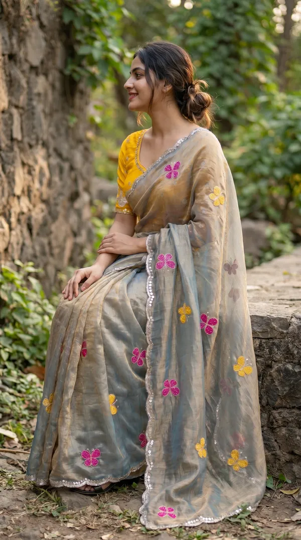 Grey_Fandy_Chiffon_Satin_Premium_Saree_For_Women