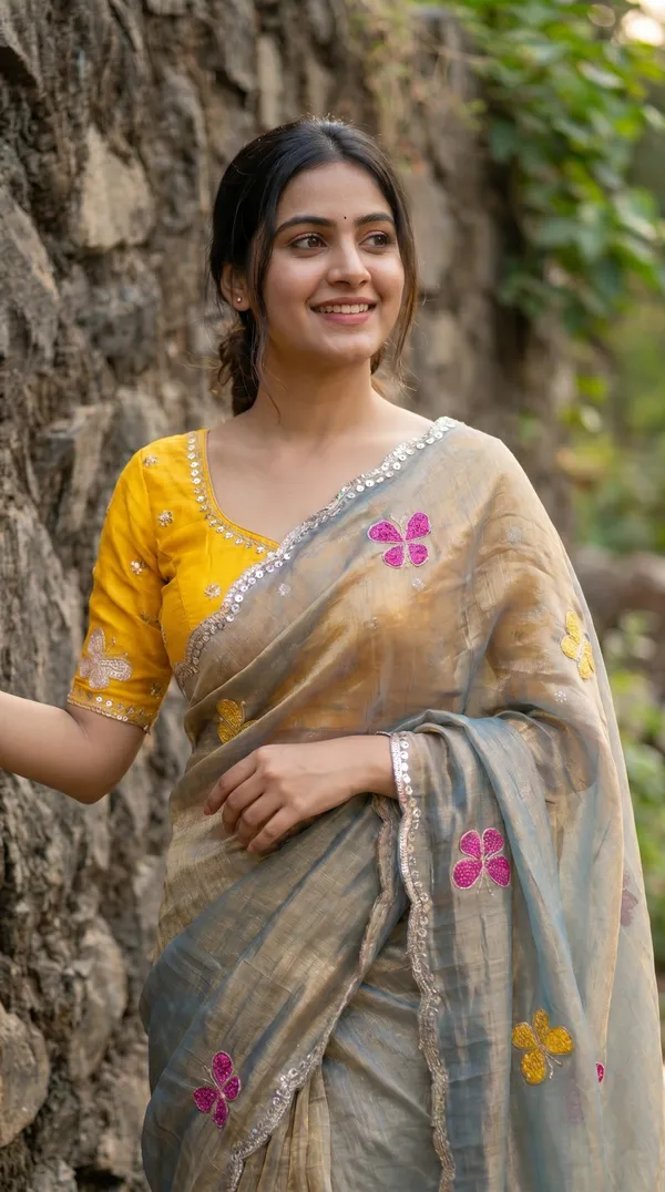 Grey_Fandy_Chiffon_Satin_Premium_Saree_For_Women
