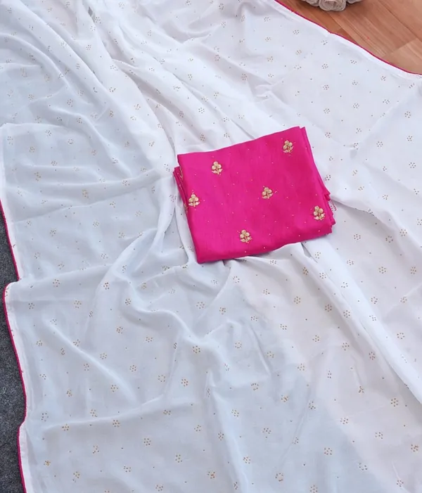 White_Pink_Vichitra_And_Mono_Banglori_Premium_Saree_For_Women