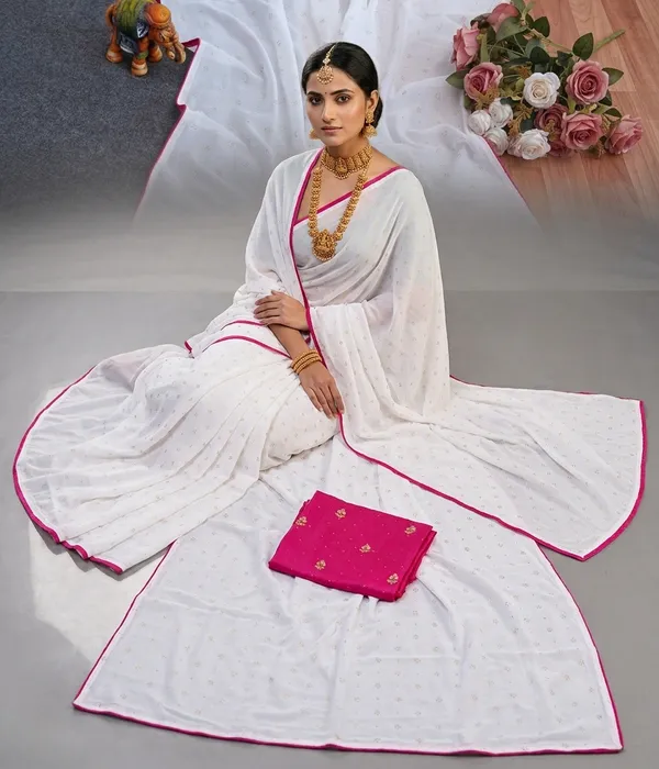 White_Pink_Vichitra_And_Mono_Banglori_Premium_Saree_For_Women