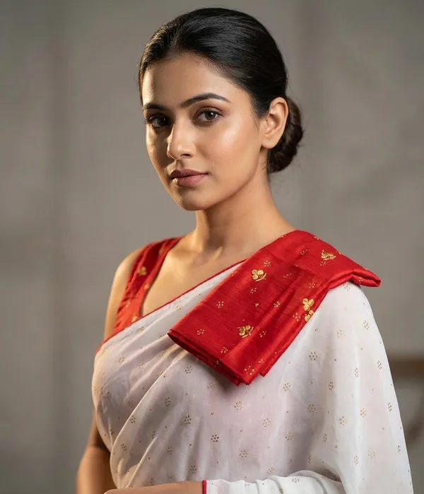 White_Red_Vichitra_And_Mono_Banglori_Premium_Saree_For_Women