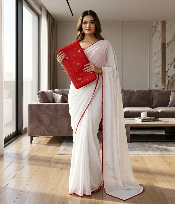 White_Red_Vichitra_And_Mono_Banglori_Premium_Saree_For_Women