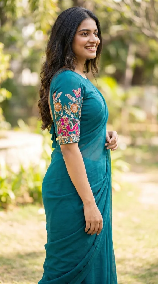 Blue_Fandy_Chiffon_Satin_Premium_Saree_For_Women