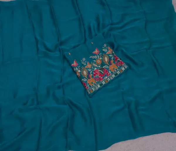 Blue_Fandy_Chiffon_Satin_Premium_Saree_For_Women
