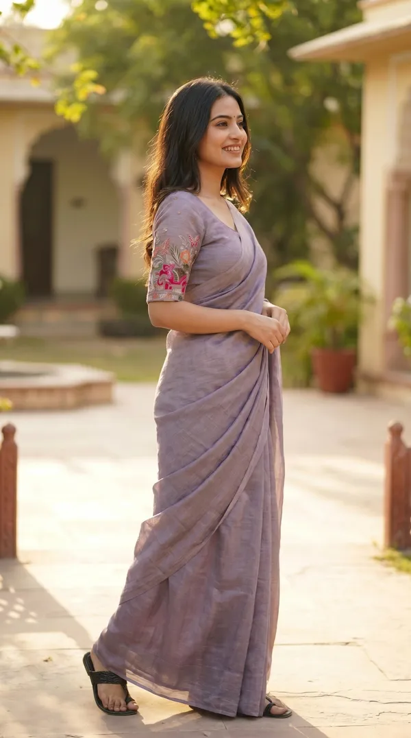 Lavender_Fandy_Chiffon_Satin_Premium_Saree_For_Women