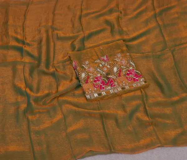 Mustard_Gold_Fandy_Chiffon_Satin_Premium_Saree_For_Women
