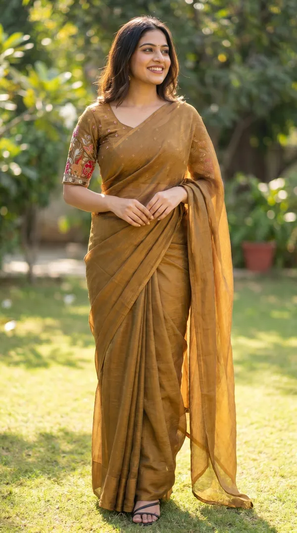 Mustard_Gold_Fandy_Chiffon_Satin_Premium_Saree_For_Women