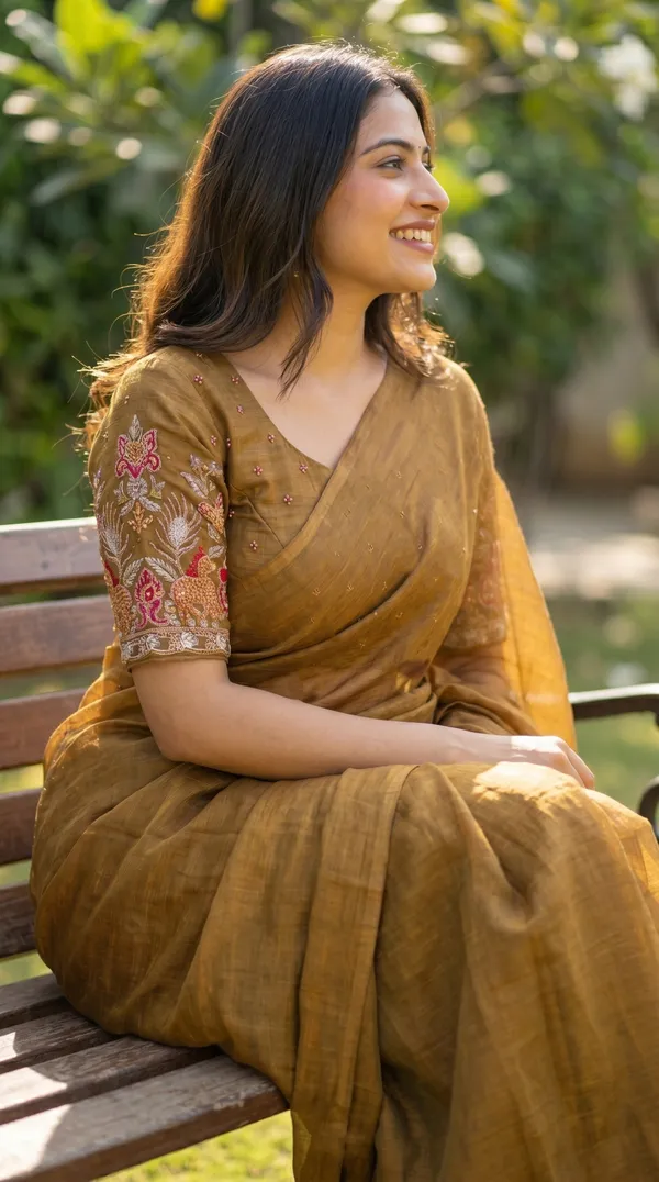 Mustard_Gold_Fandy_Chiffon_Satin_Premium_Saree_For_Women
