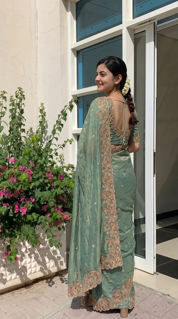 Mint_Green_Fandy_Chiffon_Satin_Premium_Saree_For_Women
