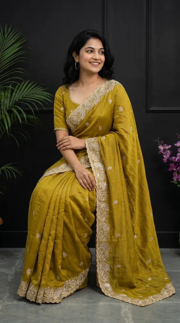 Mustard_Yellow_Cresh_Rangoli_Premium_Saree_For_Women