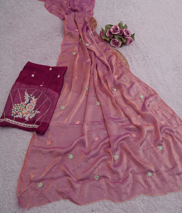 Dusty_Rose_Fandy_Chiffon_Satin_Premium_Saree_For_Women