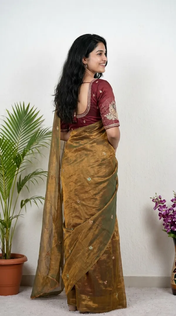 Mustard_Yellow_Fandy_Chiffon_Satin_Premium_Saree_For_Women