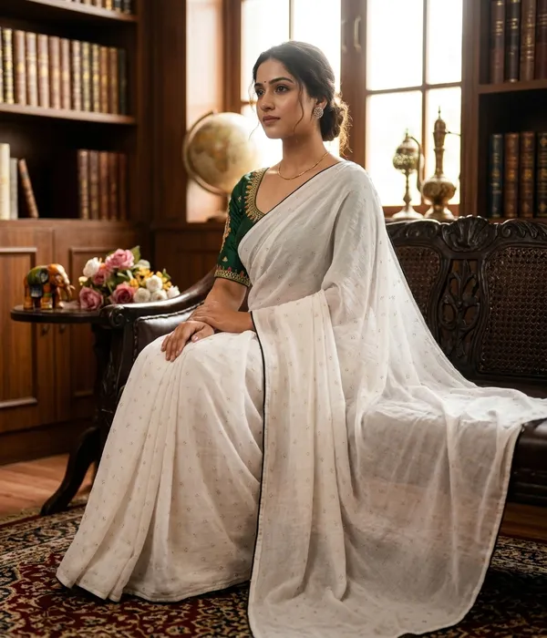 White_Green_Vichitra_And_Bahubali_Sana_Silk_Premium_Saree_For_Women