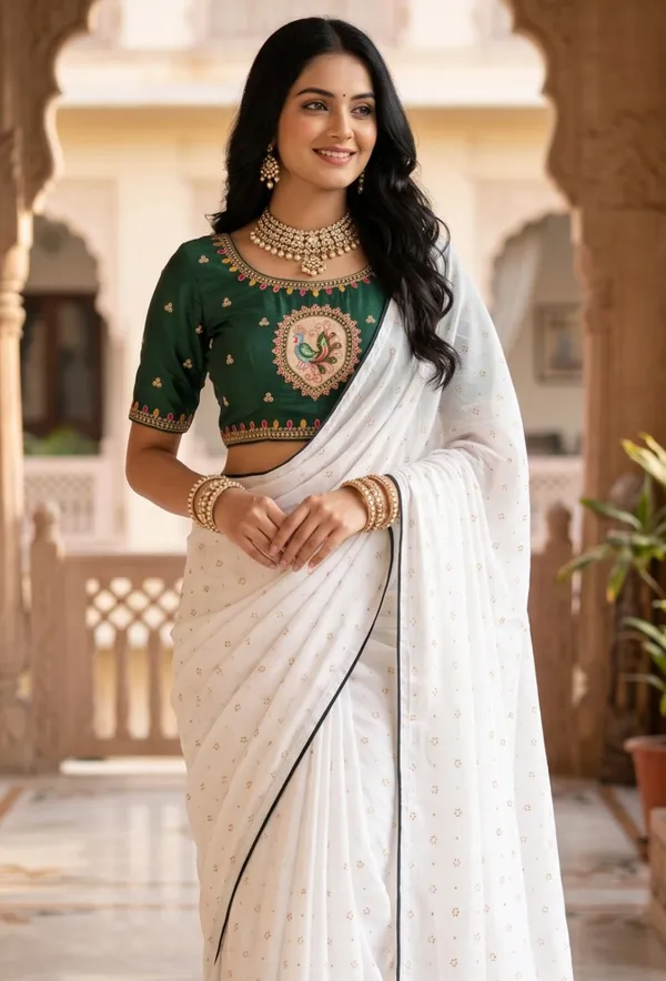 White_Green_Vichitra_And_Bahubali_Sana_Silk_Premium_Saree_For_Women