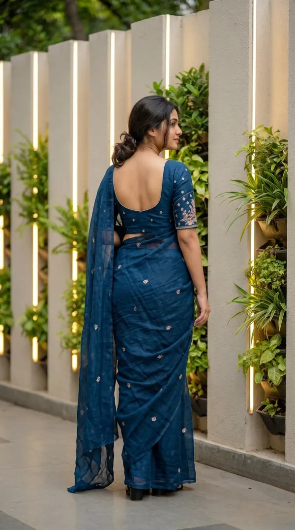 Blue_Fandy_Chiffon_Satin_Premium_Saree_For_Women