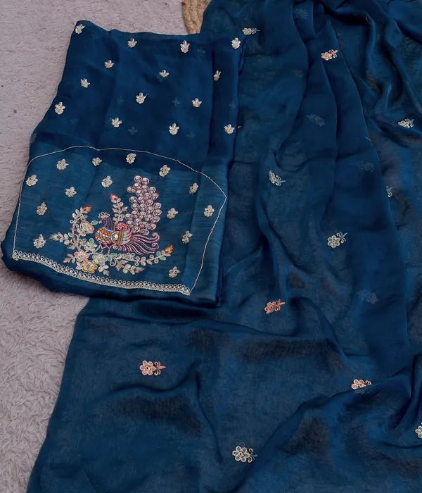 Blue_Fandy_Chiffon_Satin_Premium_Saree_For_Women