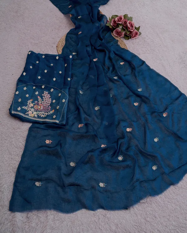 Blue_Fandy_Chiffon_Satin_Premium_Saree_For_Women