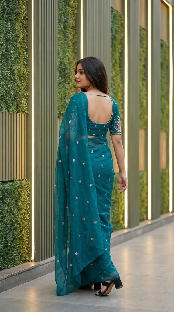 Light_Blue_Fandy_Chiffon_Satin_Premium_Saree_For_Women