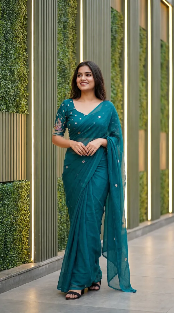 Light_Blue_Fandy_Chiffon_Satin_Premium_Saree_For_Women