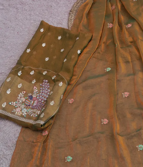 Light_Brown_Fandy_Chiffon_Satin_Premium_Saree_For_Women