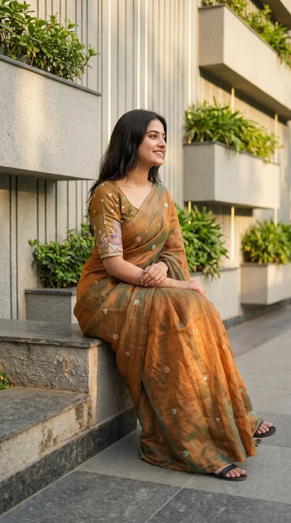 Light_Brown_Fandy_Chiffon_Satin_Premium_Saree_For_Women