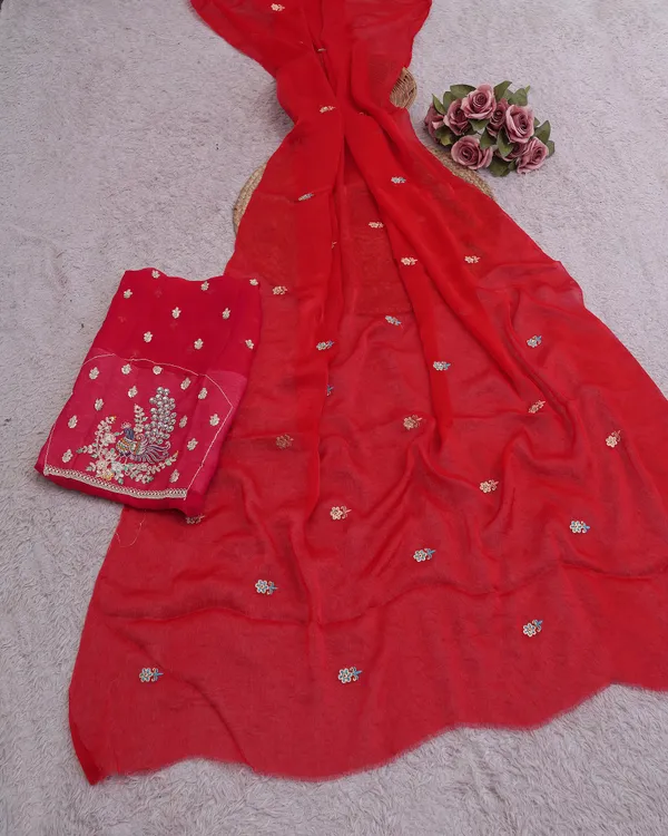 Red_Fandy_Chiffon_Satin_Premium_Saree_For_Women