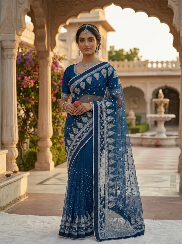 Pink_Heavy_Butterfly_Net_Premium_Saree_For_Women