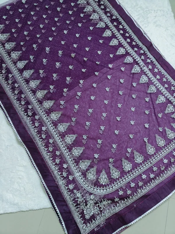 Purple_Heavy_Butterfly_Net_Premium_Saree_For_Women