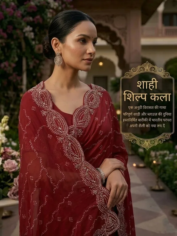 Maroon_Fandy_Chiffon_Satin_Premium_Saree_For_Women