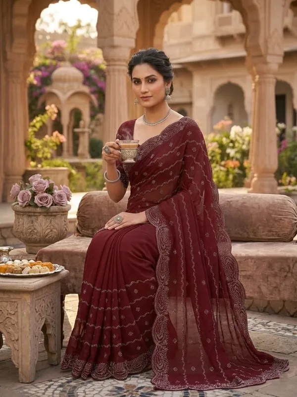 Maroon_Fandy_Chiffon_Satin_Premium_Saree_For_Women