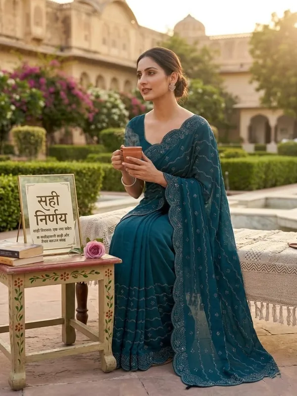 Mor_Peach_Fandy_Chiffon_Satin_Premium_Saree_For_Women
