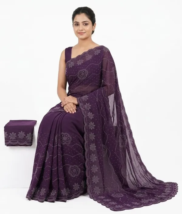 Dark_Purple_Vichitra_Premium_Saree_For_Women