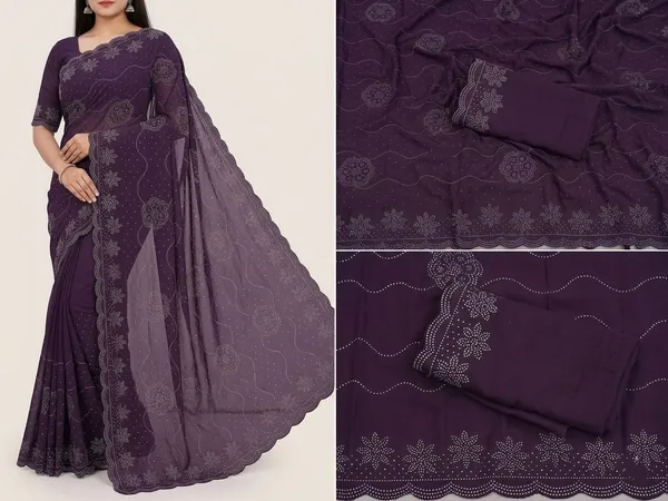 Dark_Purple_Vichitra_Premium_Saree_For_Women
